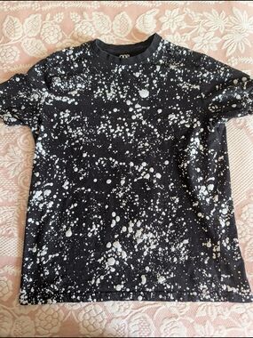 Black Splatter Print Tee